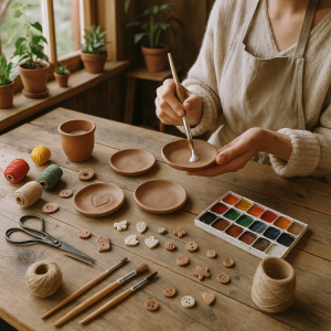 Handmade crafts and tools in a cozy workshop – The Crafters Barn handmade marketplace UK