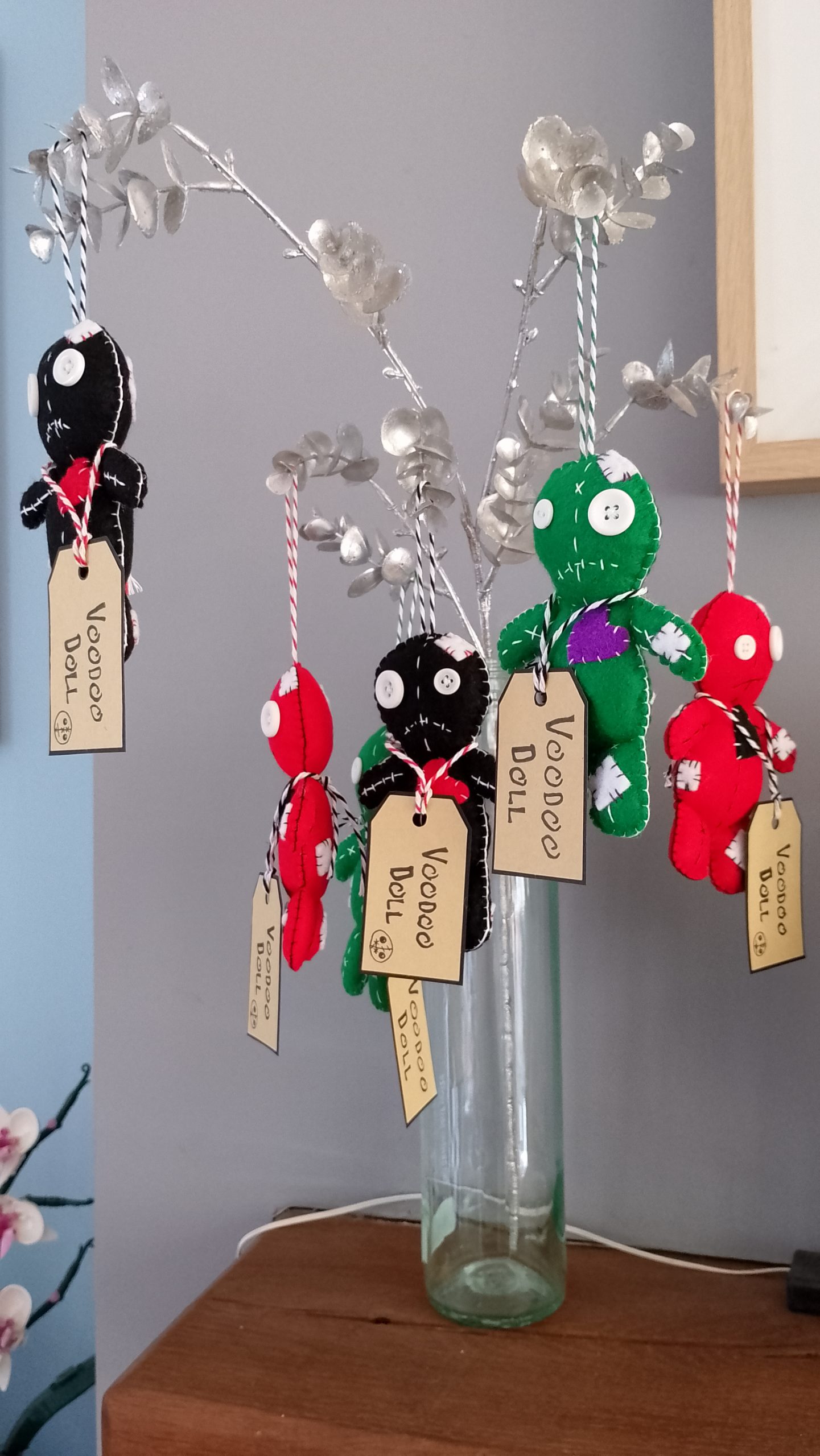 Handmade Cute Voodoo Doll hanging feltie - Image 6