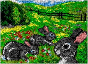 Rug Making Latch Hooking Kit | 3 Rabbits
