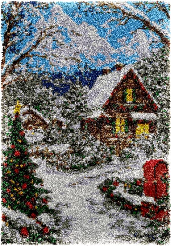 Rug Making Latch Hooking Kit | Christmas in Country (115x80cm)