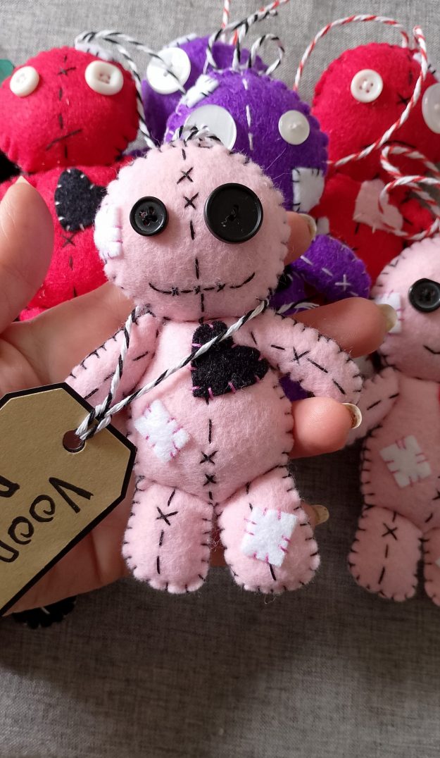 Handmade Cute Voodoo Doll hanging feltie