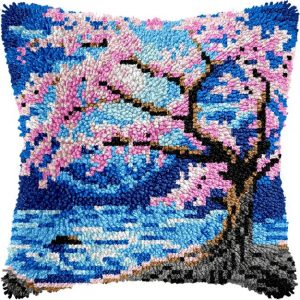 Pillow Latch Hooking Kit Cushion Cover | Blossom Tree (43x43cm)