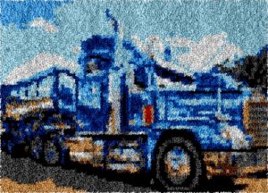 Rug Making Latch Hooking Kit | Blue Truck