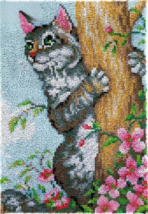 Rug Making Latch Hooking Kit | Cat in Tree
