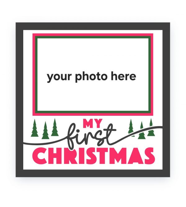 20cm x 20cm Christmas personalized photo frame - Image 5