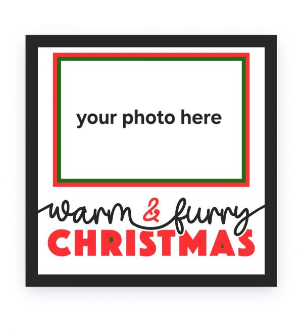 20cm x 20cm Christmas personalized photo frame - Image 8