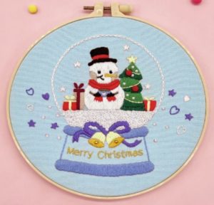 Cross Stitch Kits for Beginners | Bells and Snowflakes (20cm)