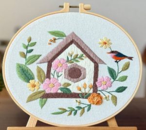 Cross Stitch Kits for Beginners | Birds Home (20cm)