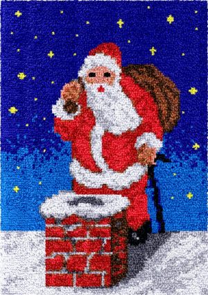 Rug Making Latch Hooking Kit | Santa Chimney