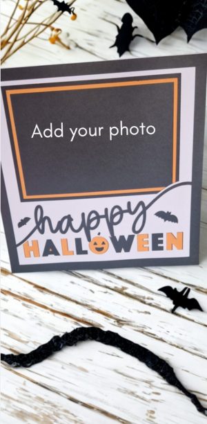 Halloween personalised photo frame insert