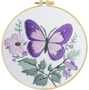 Cross Stitch Kits for Beginners | Butterfly (20cm with Frame)