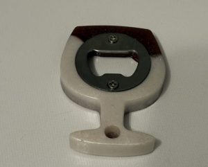 Wine glass bottle opener
