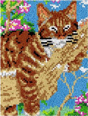 Rug Making Latch Hooking Kit | Sleeping Cat