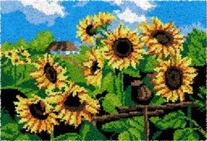 Rug Making Latch Hooking Kit | Sunflower Field