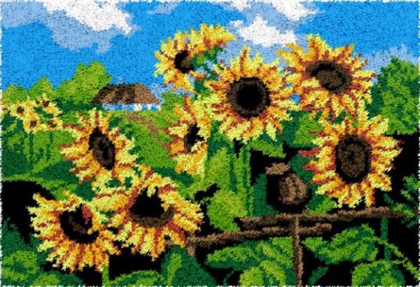 Rug Making Latch Hooking Kit | Sunflower Field