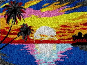 Rug Making Latch Hooking Kit | Sunset