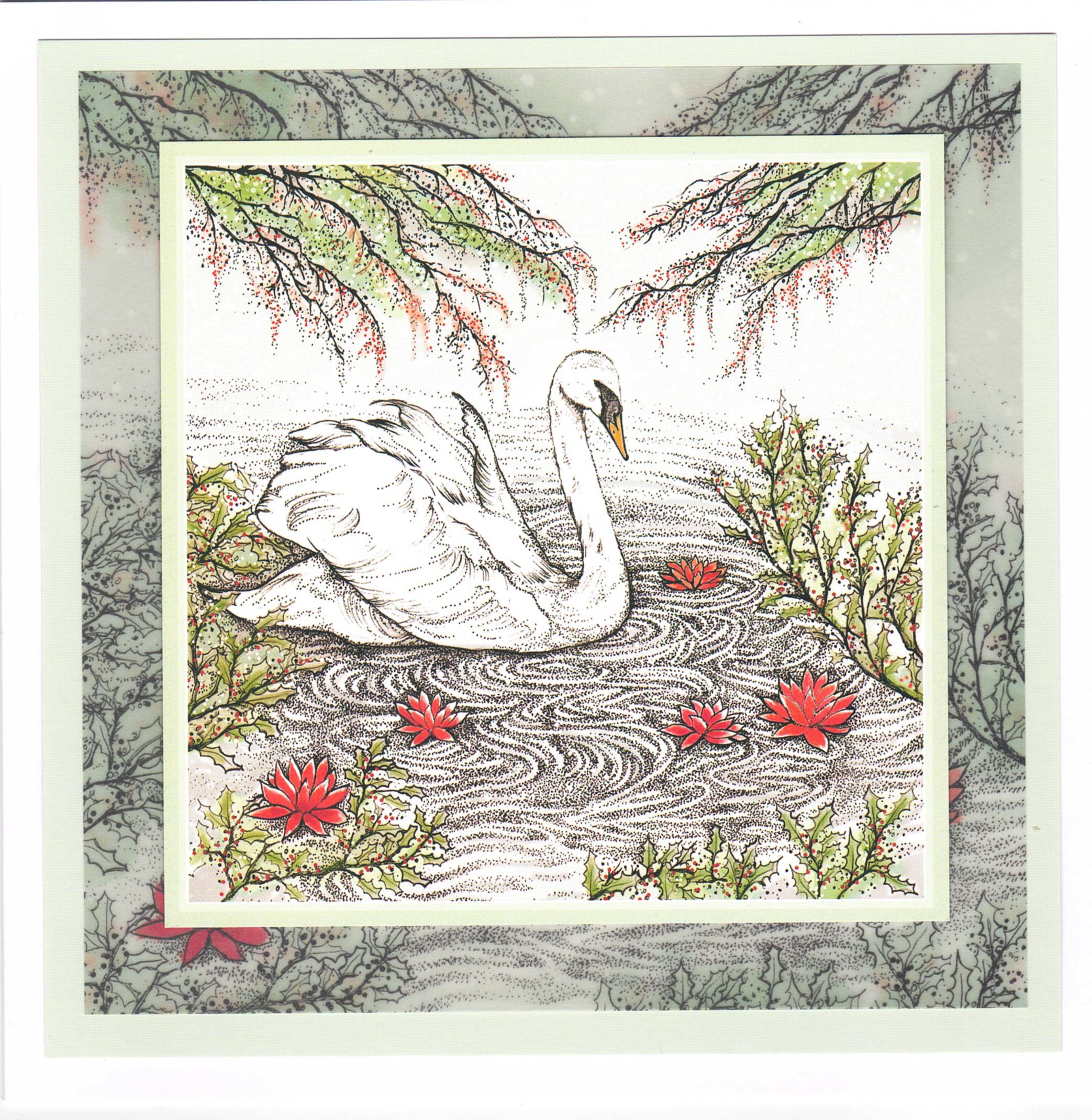 Swan Greeting Card