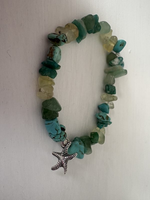 Sea Inspired Aqua Bracelet with Starfish charm - Image 6