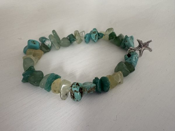 Sea Inspired Aqua Bracelet with Starfish charm - Image 5