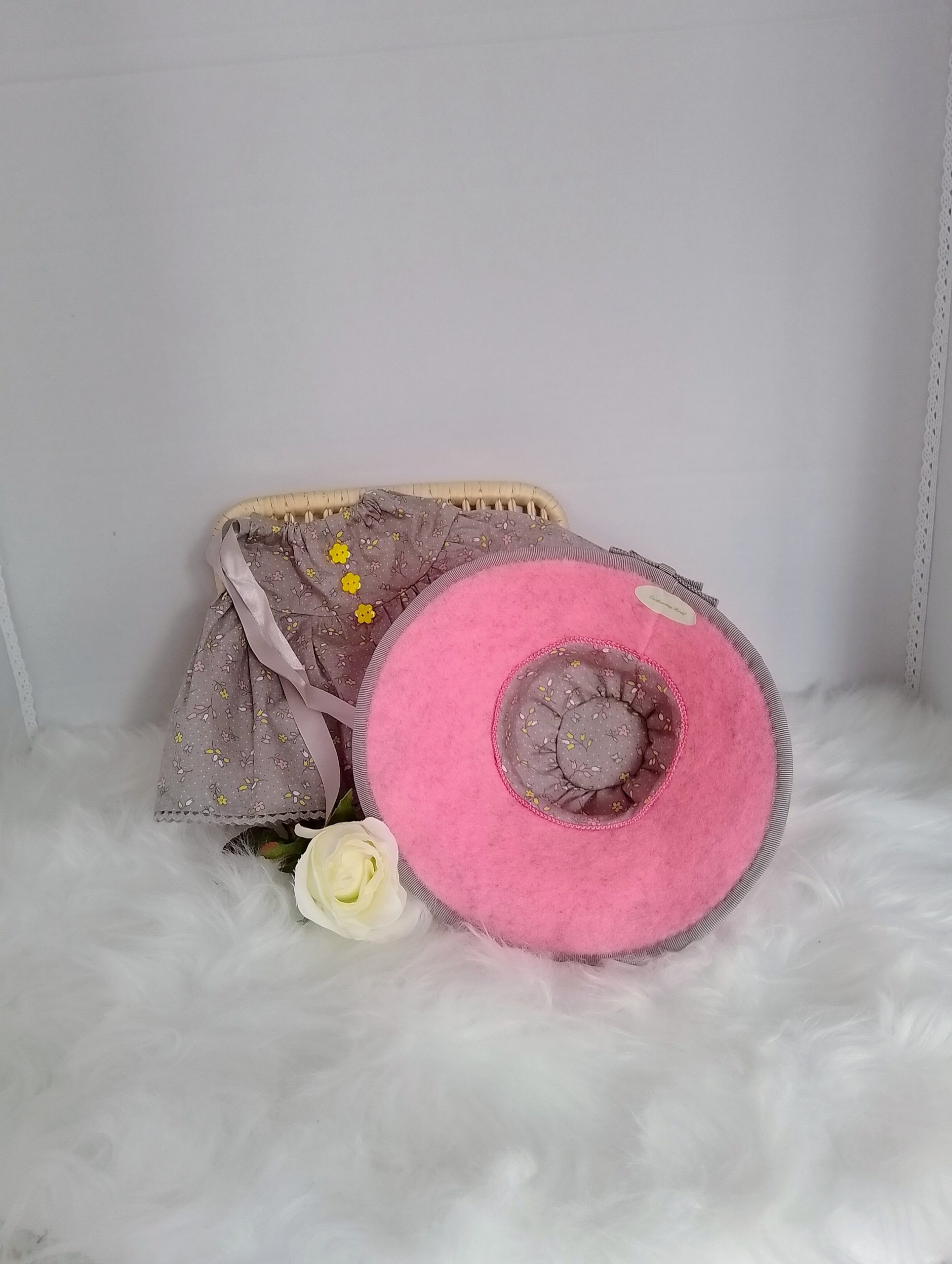 New, high-quality generic, non-branded soft toy bunny with unique, custom-made summer dress and hat by Enchanting World. - Image 7