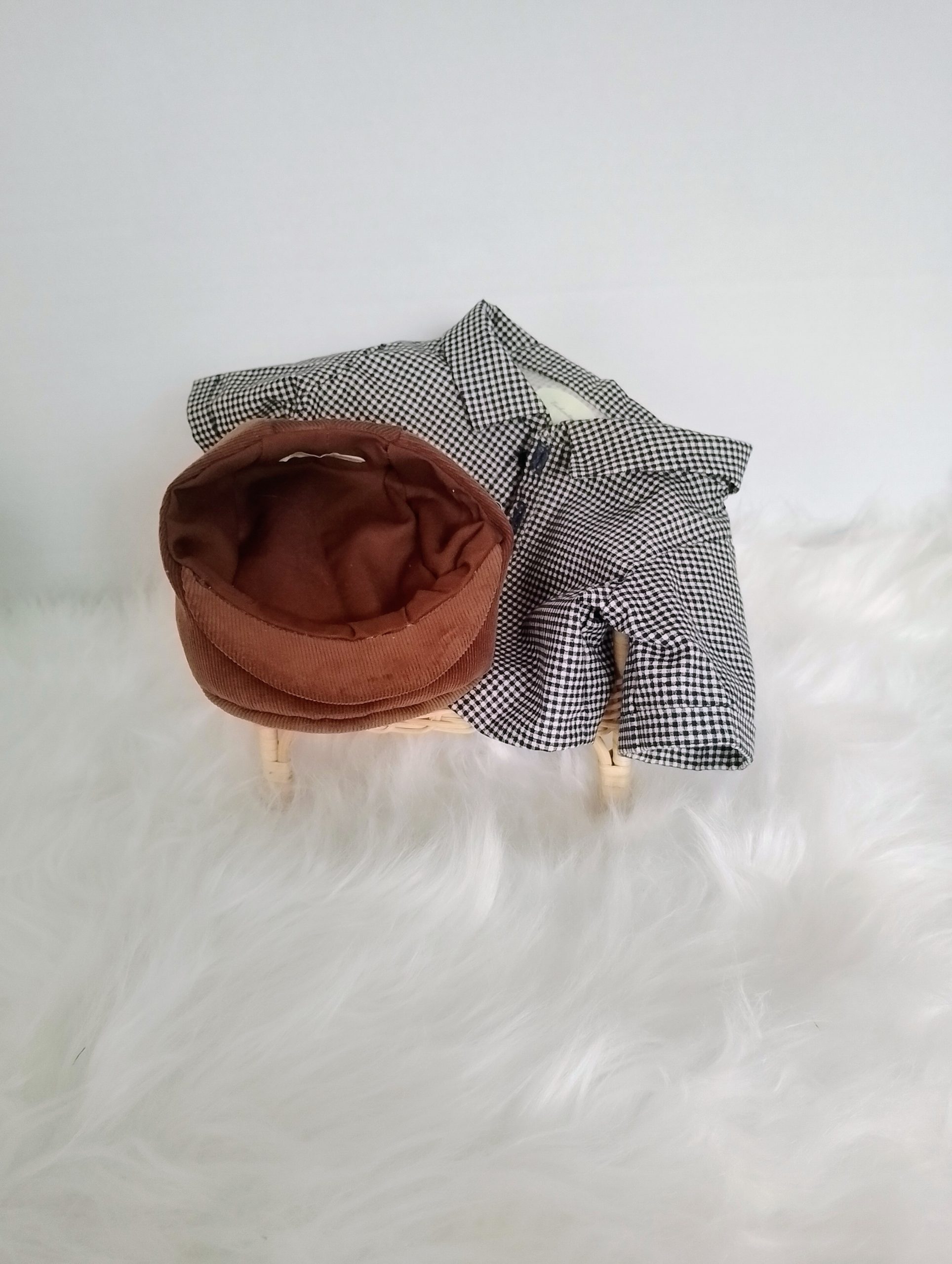 New, high-quality generic, non-branded soft toy teddy bear with unique, custom-made countryside fashion and millinery by Enchanting World. - Image 6