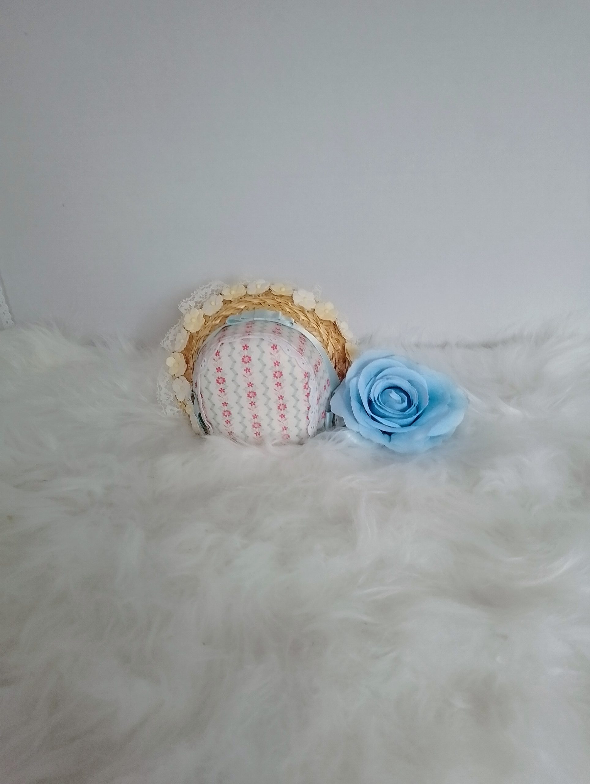 New, high-quality generic, non-branded soft toy cat with unique, custom-made summer dress and poke bonnet by Enchanting World. - Image 9