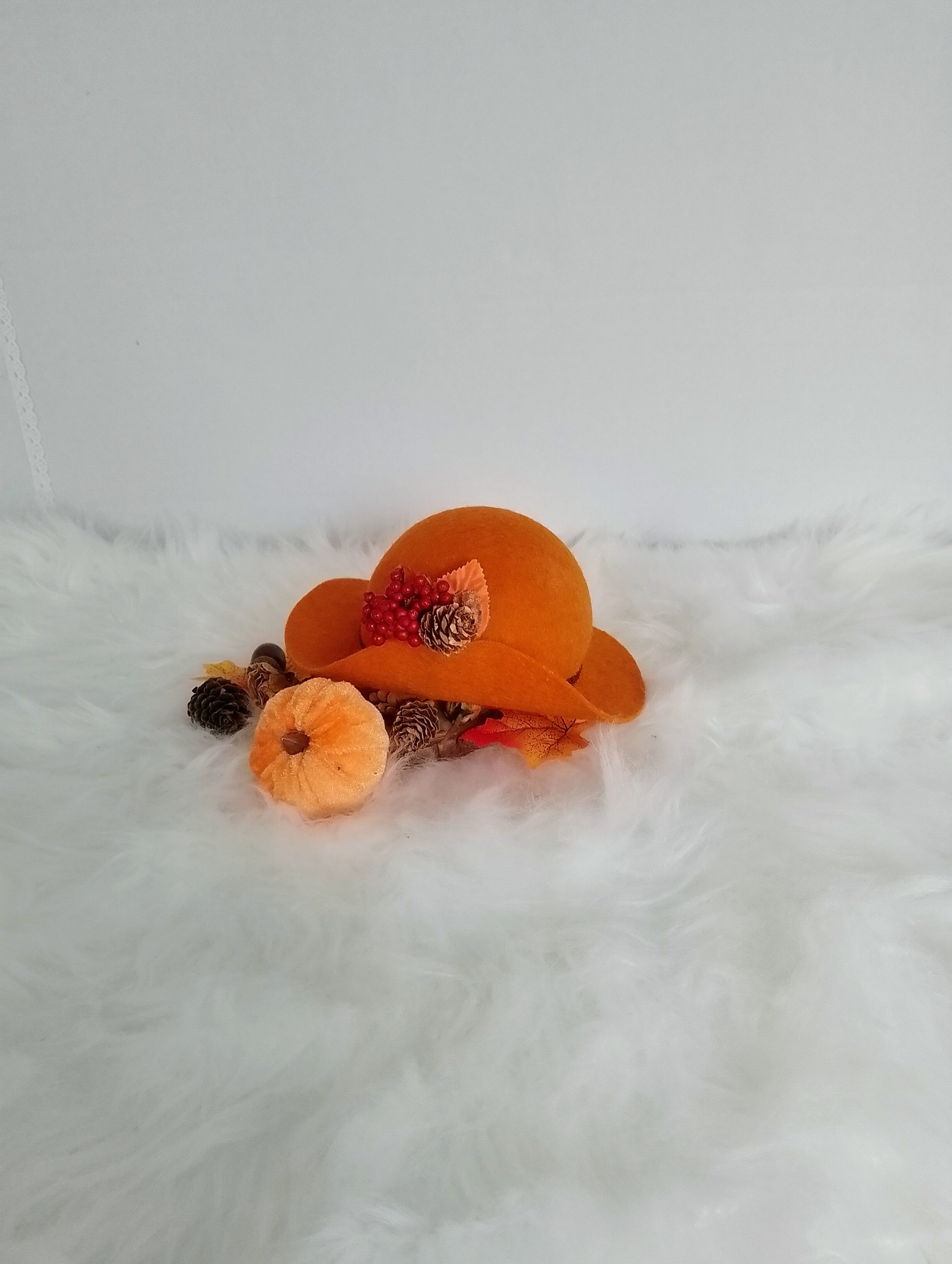 New, high-quality generic, non-branded soft toy fox with unique, custom-made autumn dress, jacket and cloche hat by Enchanting World. - Image 11