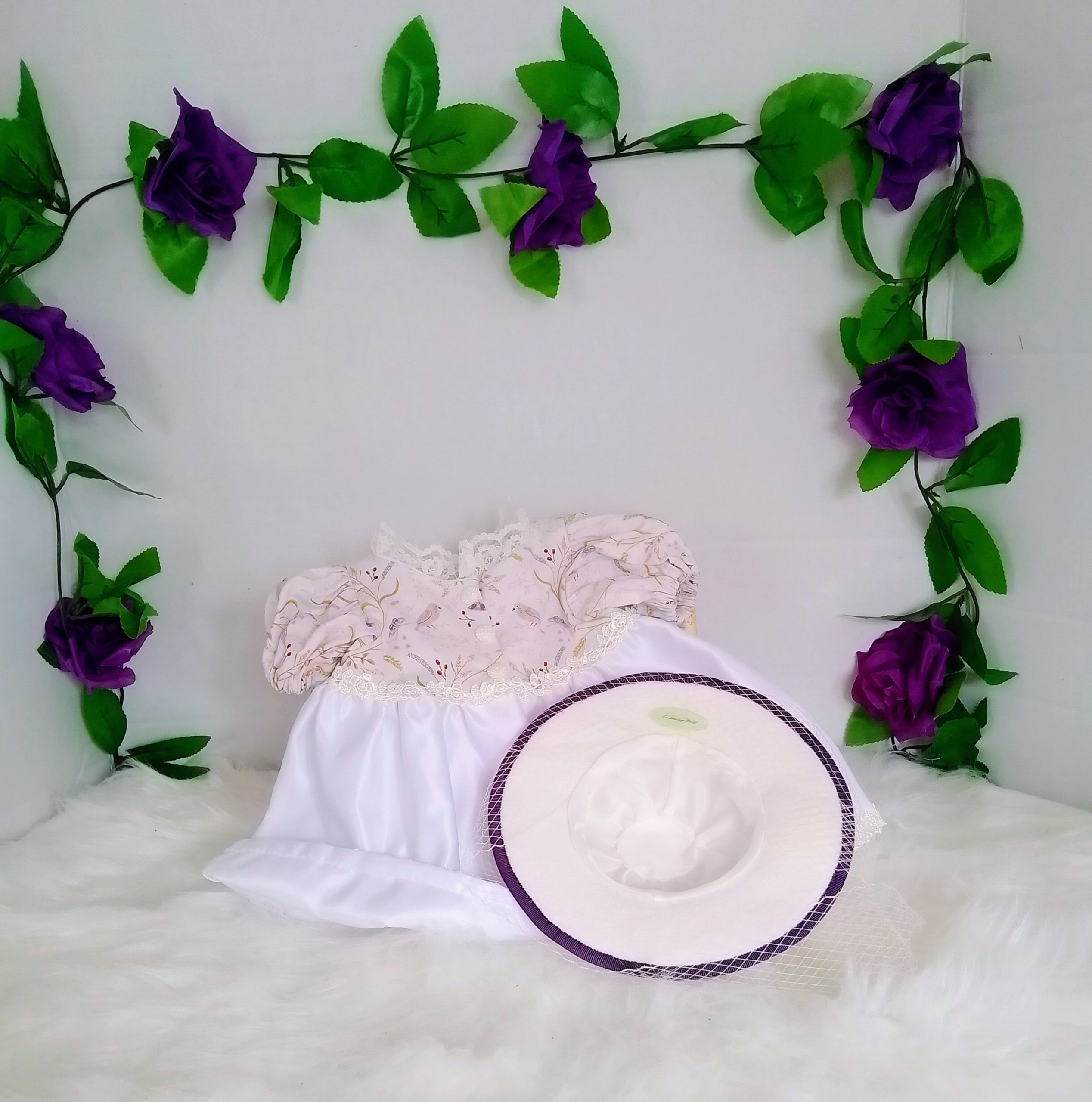 Couple of custom-clothed soft toy teddy bears (original base : Bebamour teddy bears), with unique, handcrafted wedding fashion and millinery by Enchanting World. - Image 12