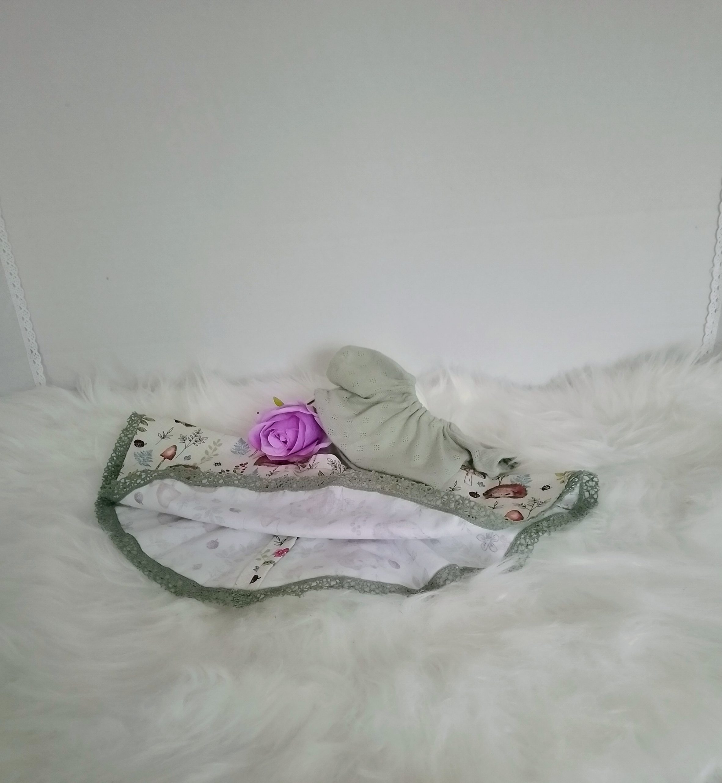 New, high-quality generic, non-branded soft toy teddy bear with unique, custom-made autumn skirt, jumper, French beret and handbag by Enchanting World. - Image 7