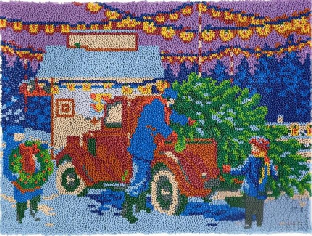 Rug Making Latch Hooking Kit | Christmas Eve Tree