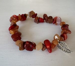 Autumnal Leaf Charm Bracelet