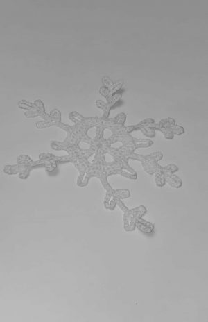 Hand-Crocheted Snowflake Trio, White Winter Ornaments Christmas Décor