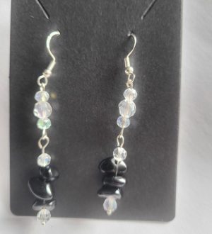 Handmade Black Obsidian earrings