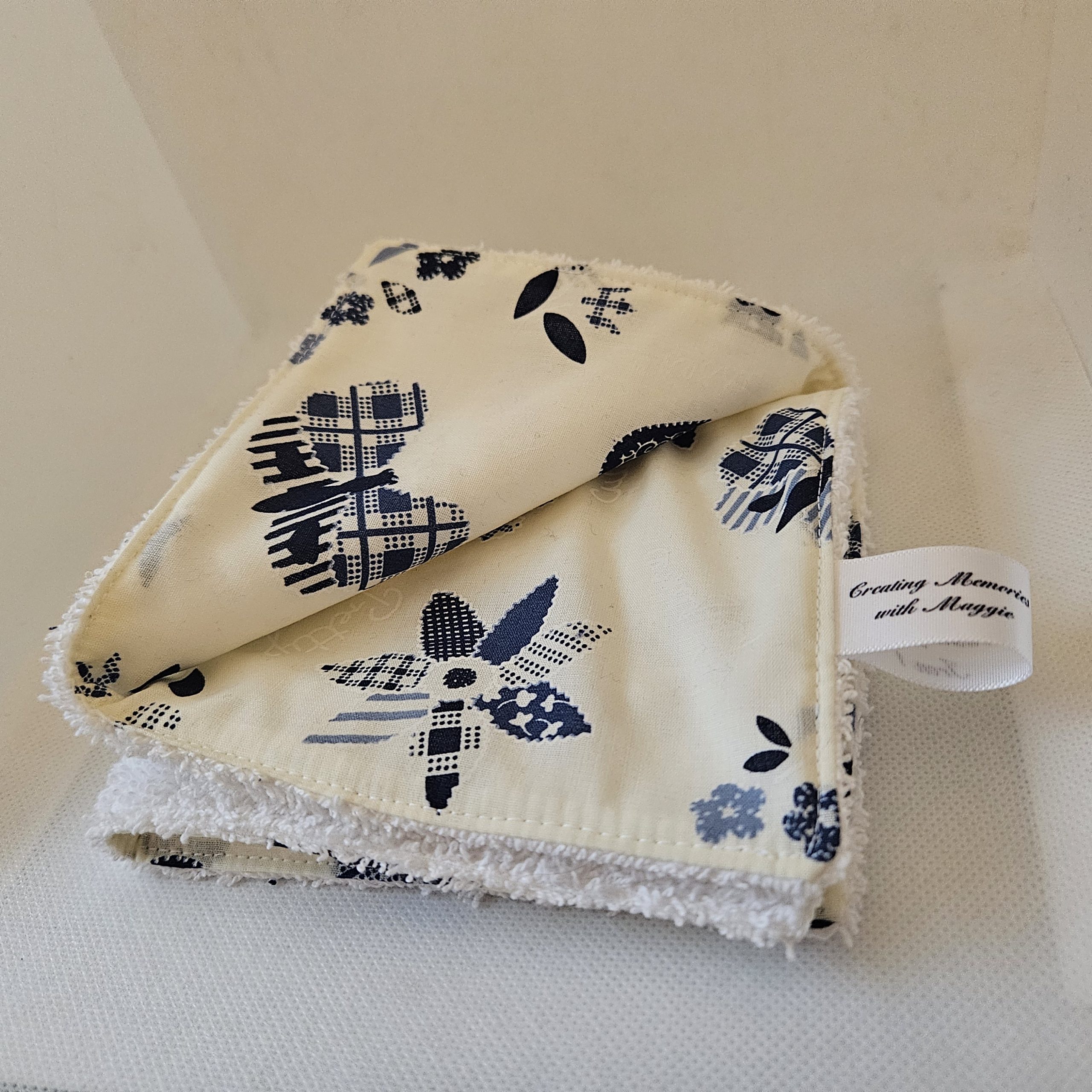 Handmade Cotton Washcloth Soft Reusable Face Pad Sustainable Zero Waste Skincare Cleaning - Image 6