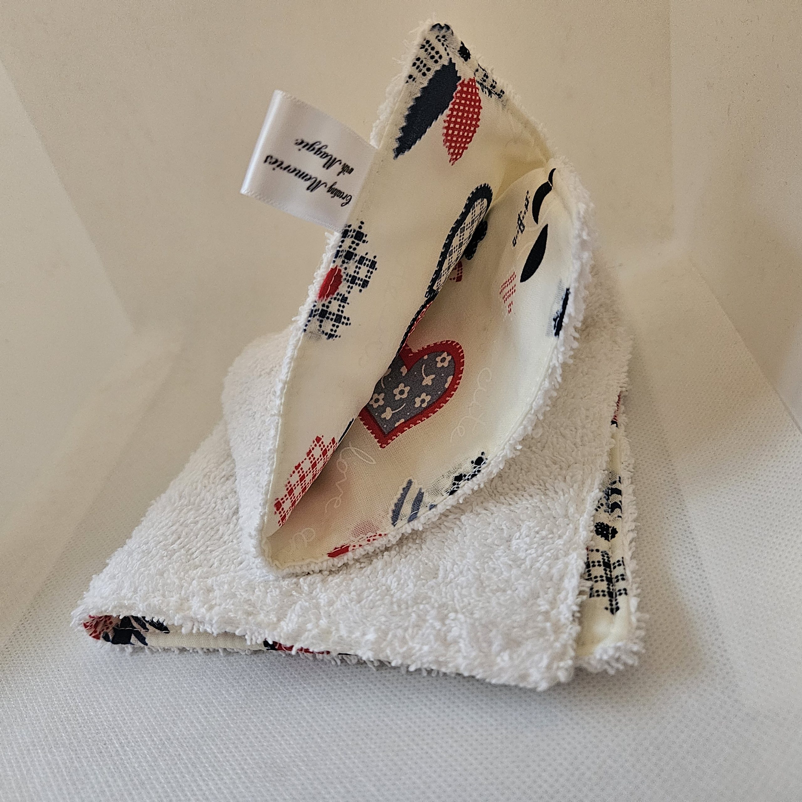 Handmade Cotton Washcloth Soft Reusable Face Pad Sustainable Zero Waste Skincare Cleaning - Image 3