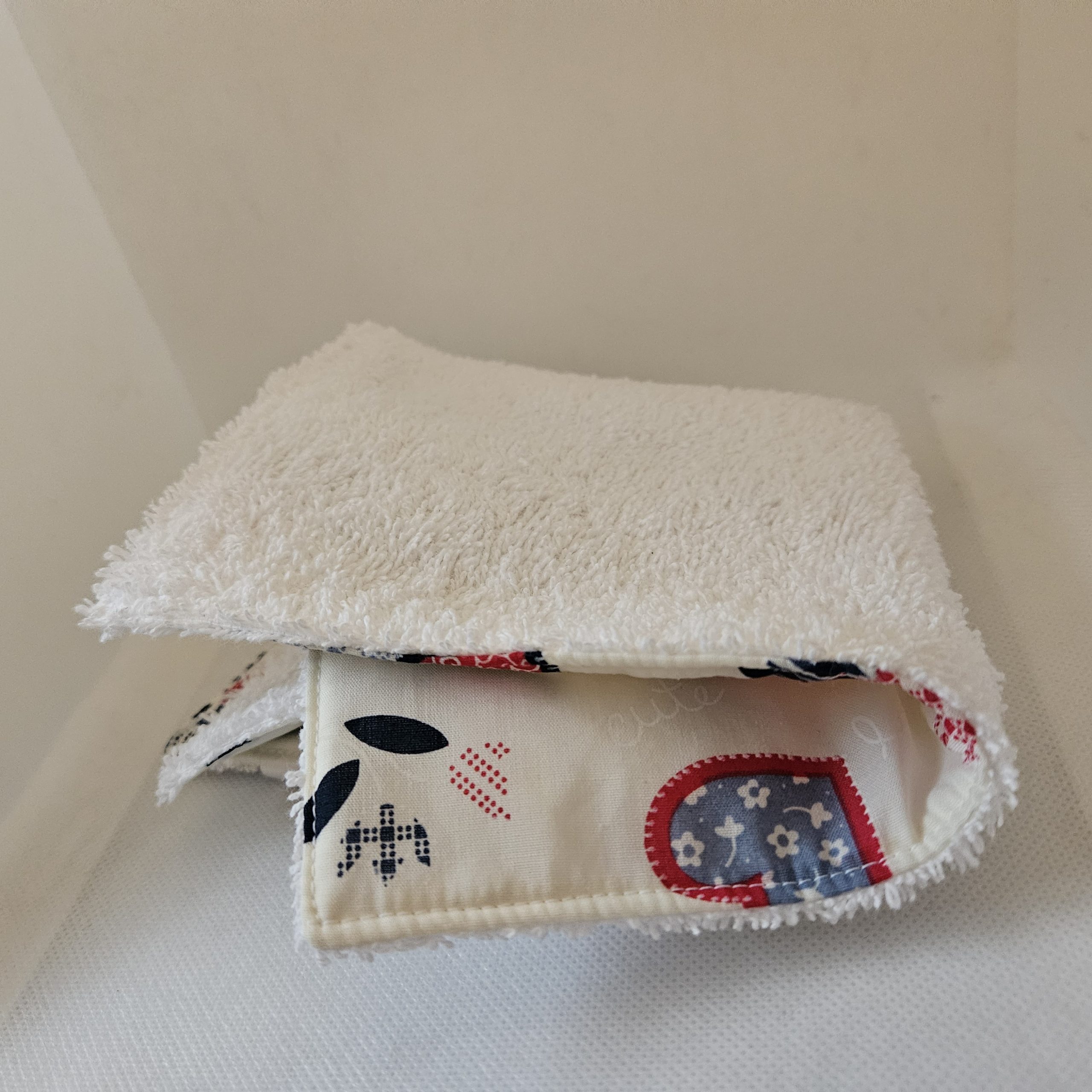 Handmade Cotton Washcloth Soft Reusable Face Pad Sustainable Zero Waste Skincare Cleaning - Image 2