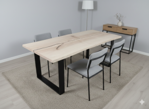 Handcrafted Solid Wood Dining Table