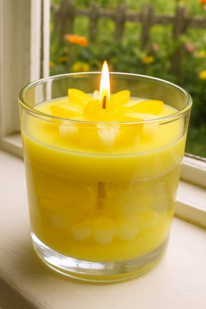 Handmade Daisy Flower Candle • Perfume Inspired Soy Wax • Floral Gift