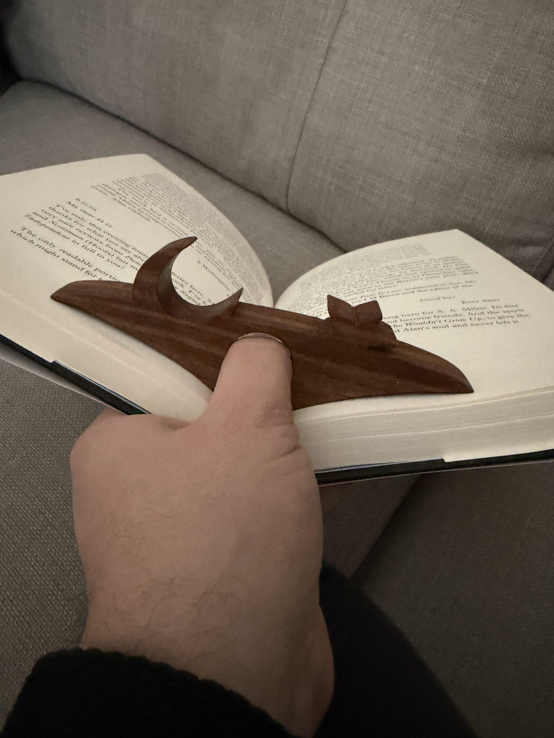 Hardwood book ring/ page holders - Image 2