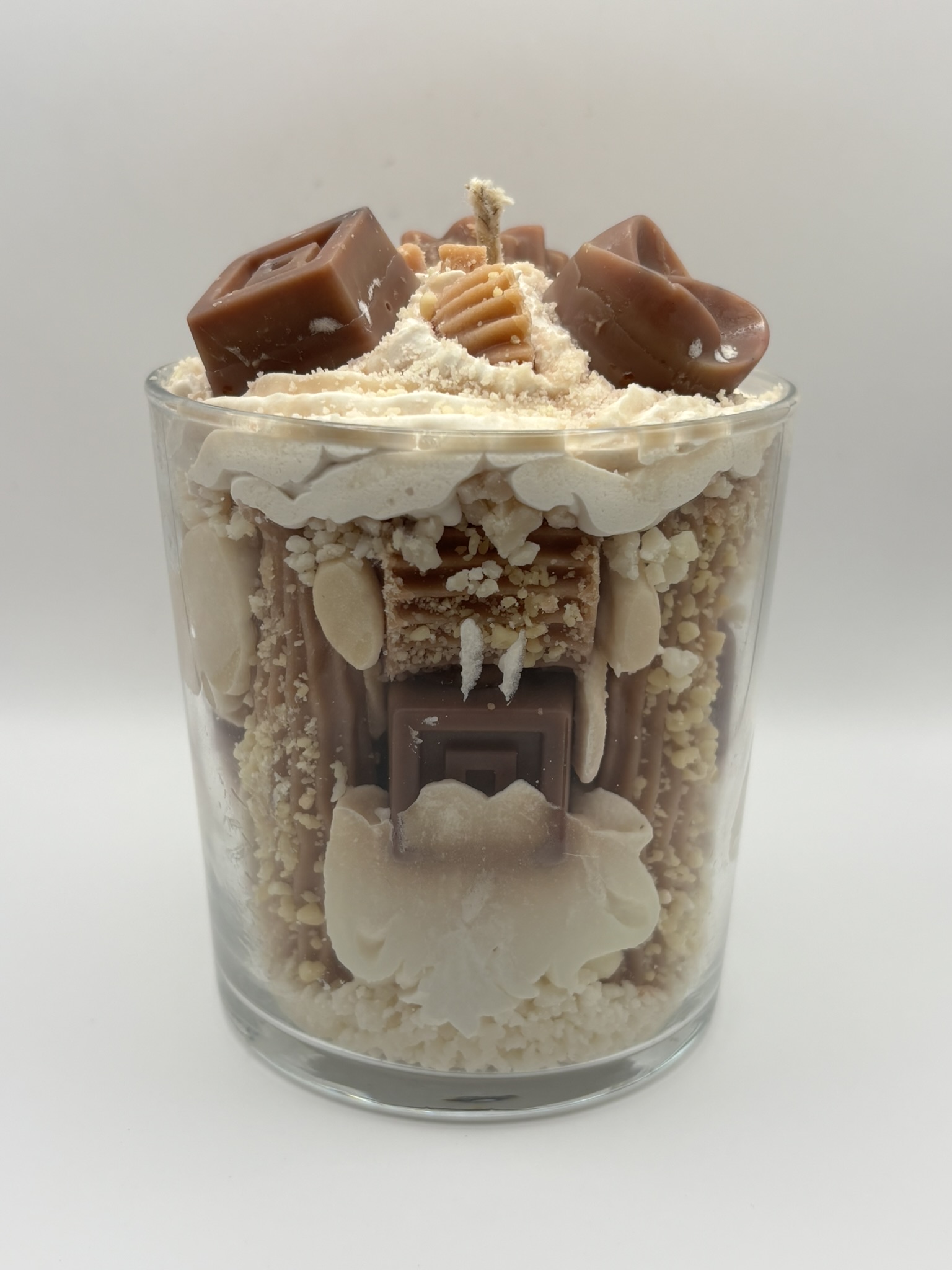 Churros & Chocolate Fudge Brownie Candle • Handmade Vegan Soy Wax - Image 2