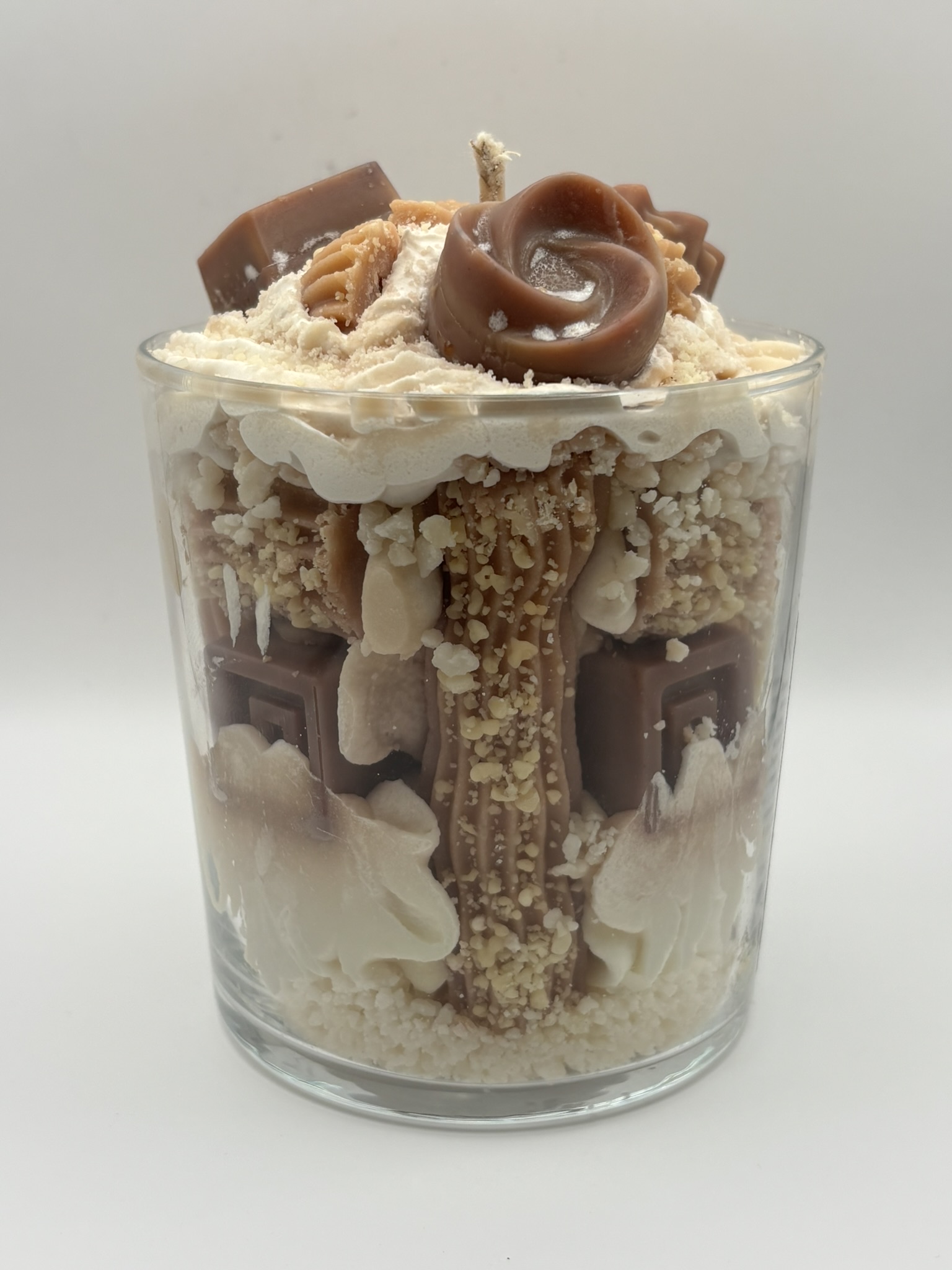 Churros & Chocolate Fudge Brownie Candle • Handmade Vegan Soy Wax - Image 4