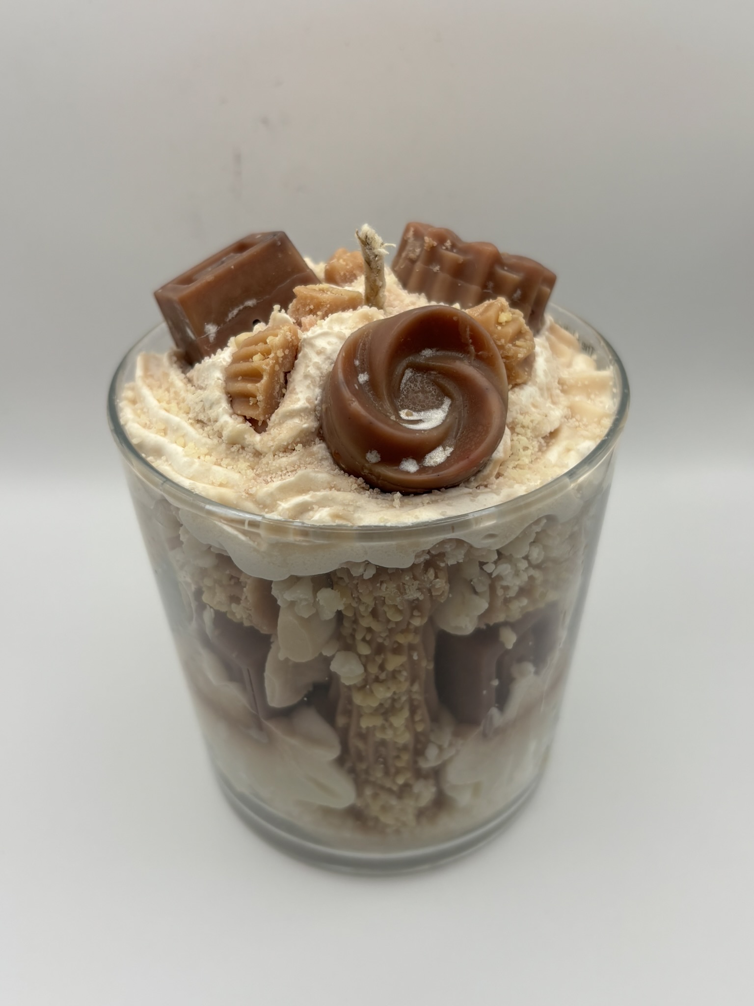 Churros & Chocolate Fudge Brownie Candle • Handmade Vegan Soy Wax - Image 6