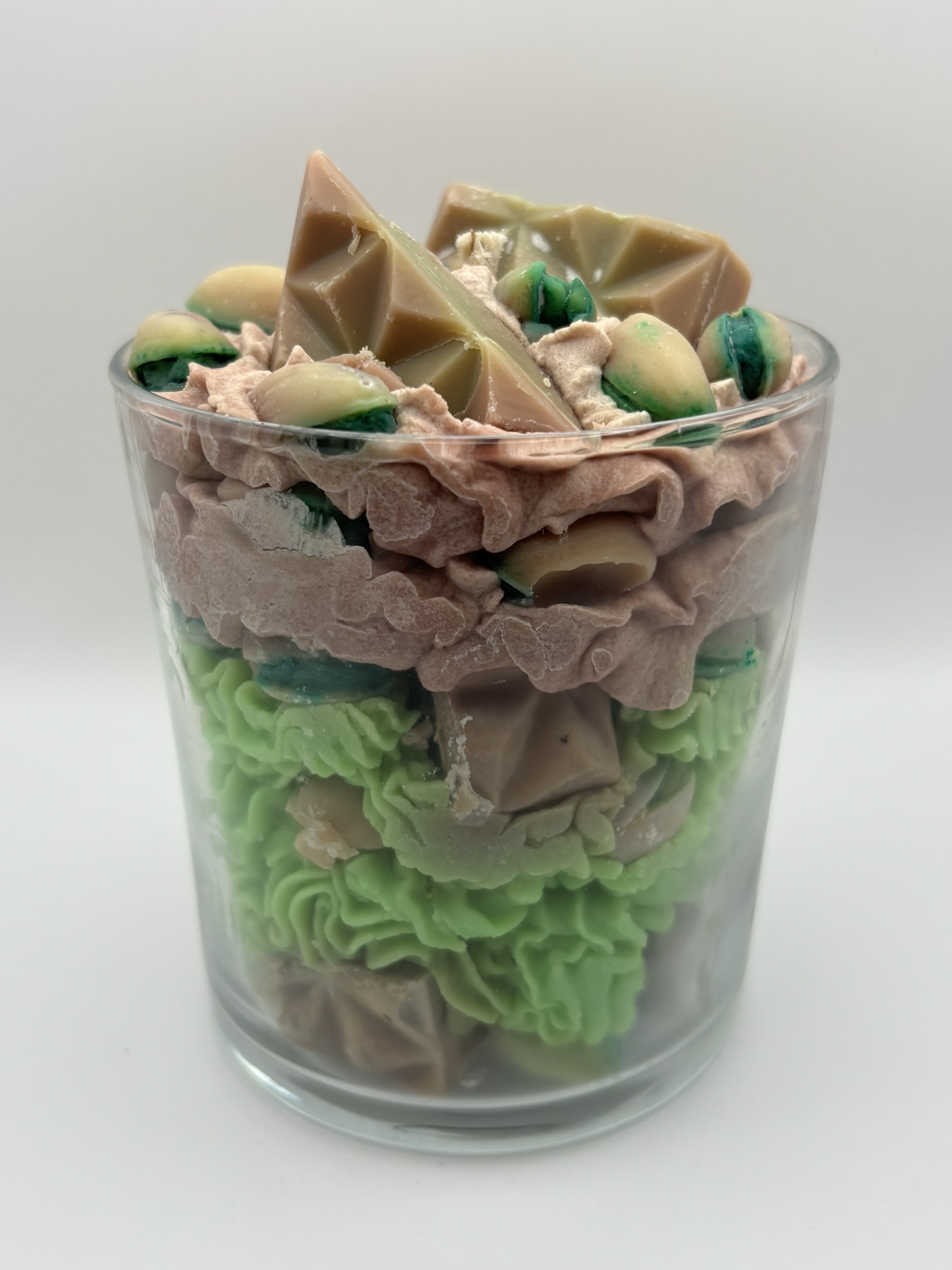 Handmade Dubai Chocolate Pistachio Candle • Soy Wax Dessert Candle • Luxury Scent - Image 2