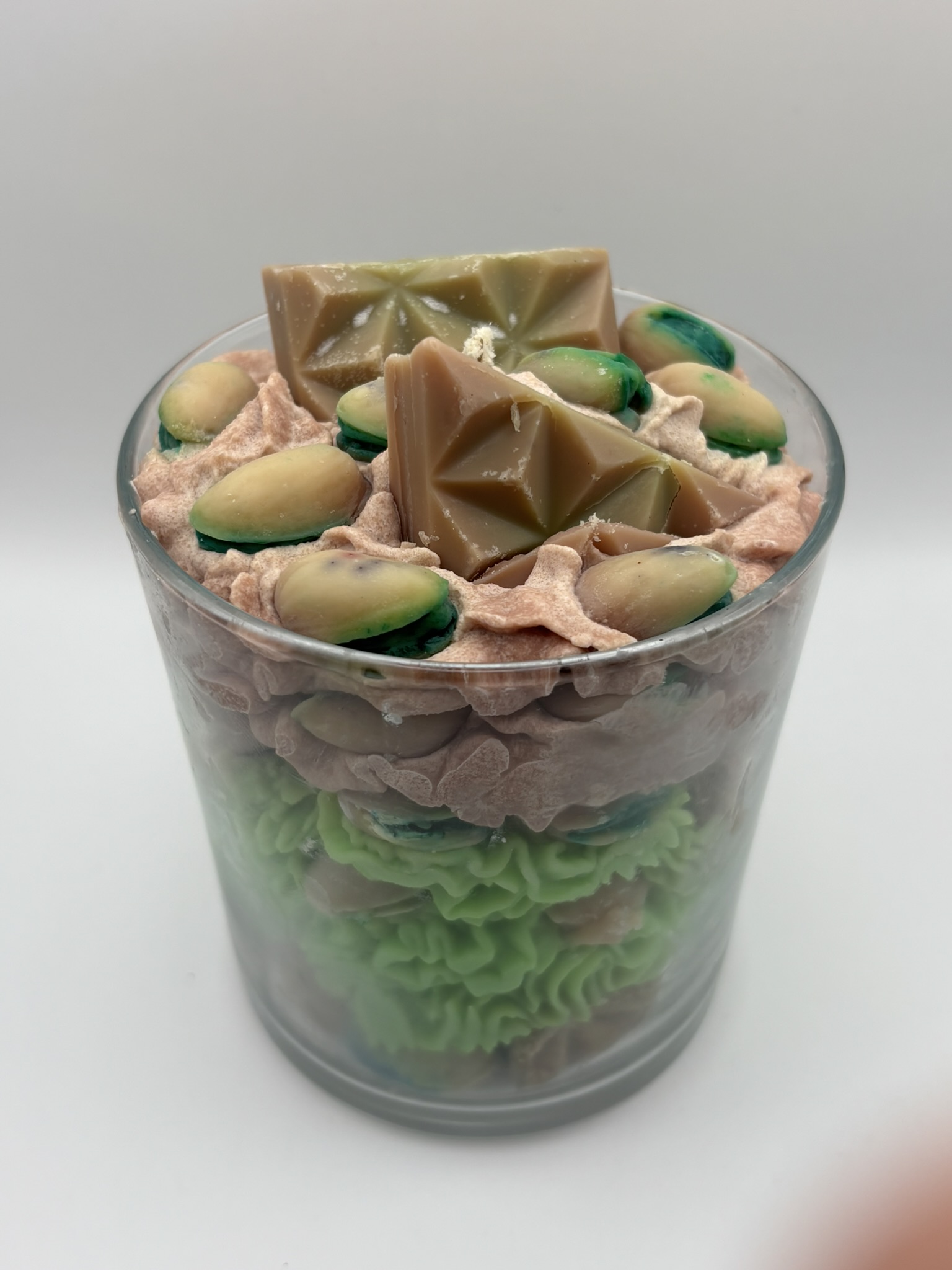 Handmade Dubai Chocolate Pistachio Candle • Soy Wax Dessert Candle • Luxury Scent - Image 6