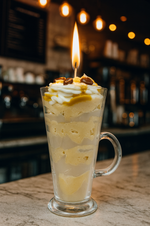 Salted Caramel Frappe Candle • Coffee Lover Soy Wax Gift