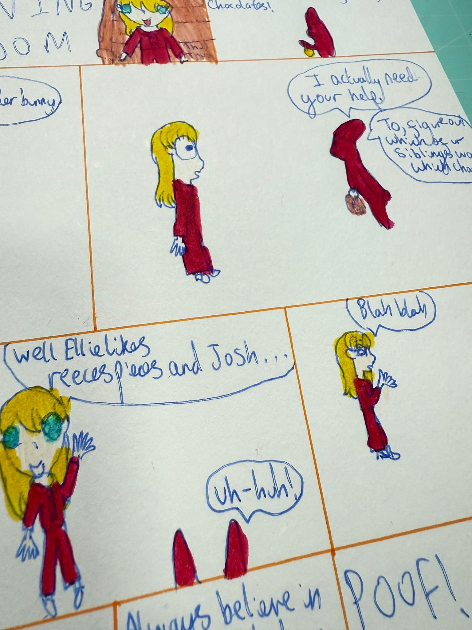 Happy Easter Story Card | Two-Sided Comic Illustration | Original Children’s Artwork (21 x 30 cm) - Image 3