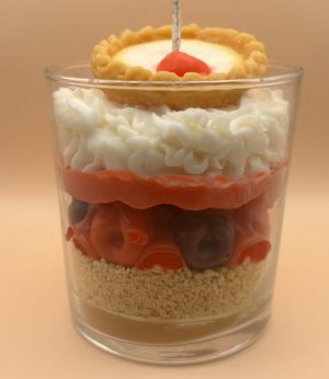 Cherry Bakewell Tart Candle • Handmade Dessert‑Style Soy Wax • Sweet Almond & Cherry Gift