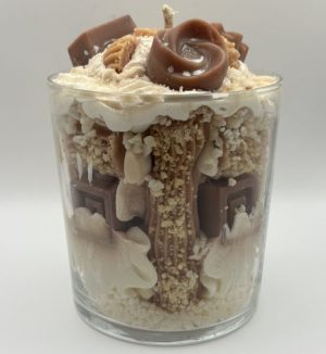 Churros & Chocolate Fudge Brownie Candle • Handmade Vegan Soy Wax