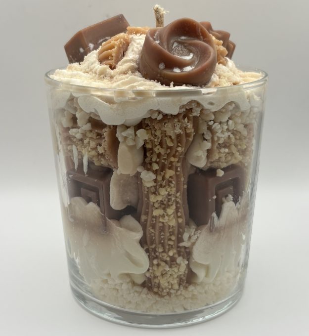 Churros & Chocolate Fudge Brownie Candle • Handmade Vegan Soy Wax