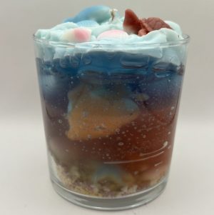 Handmade Deep Sea Marine Candle – Soy & Gel Wax with Sea‑Life Embeds – 40–50hr Burn